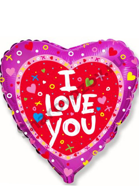 Шар сердце 45 см "I Love You"