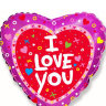 Шар сердце 45 см "I Love You"