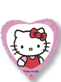 Шар сердце 45 см "Hello Kitty"