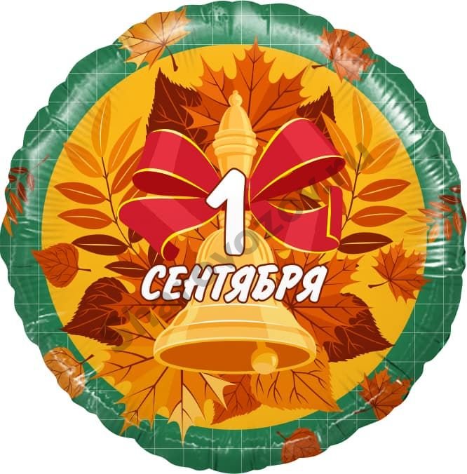 Шар (18''/46 см) Круг, "1 Сентября" / 1 шт